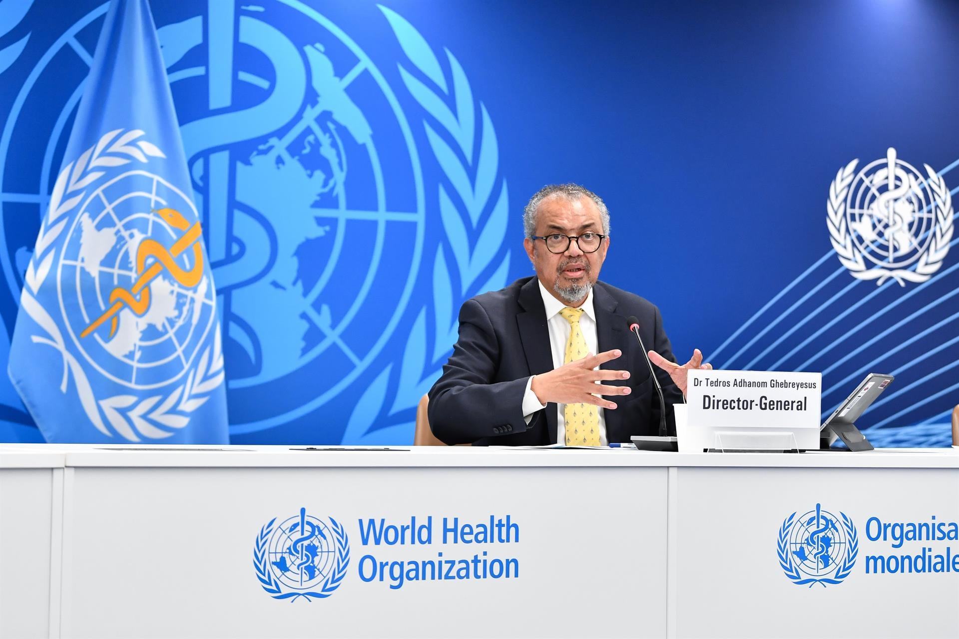 El director general de la OMS, Tedros Adhanom.