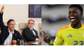 La curiosa reacción de Petro al enterarse de que jugaba la Selección Colombia Sub-20 en pleno consejo de ministros - crédito @u_trews/X y AFP