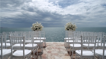 El montaje para la ceremonia