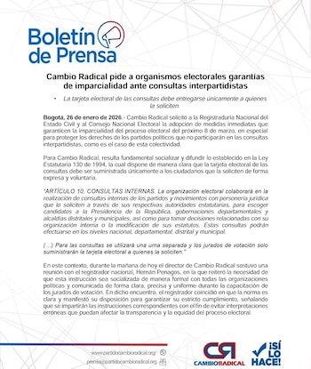 El comunicado oficial del partido