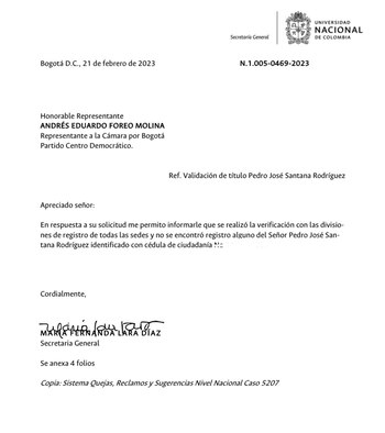 Carta de la Universidad Nacional