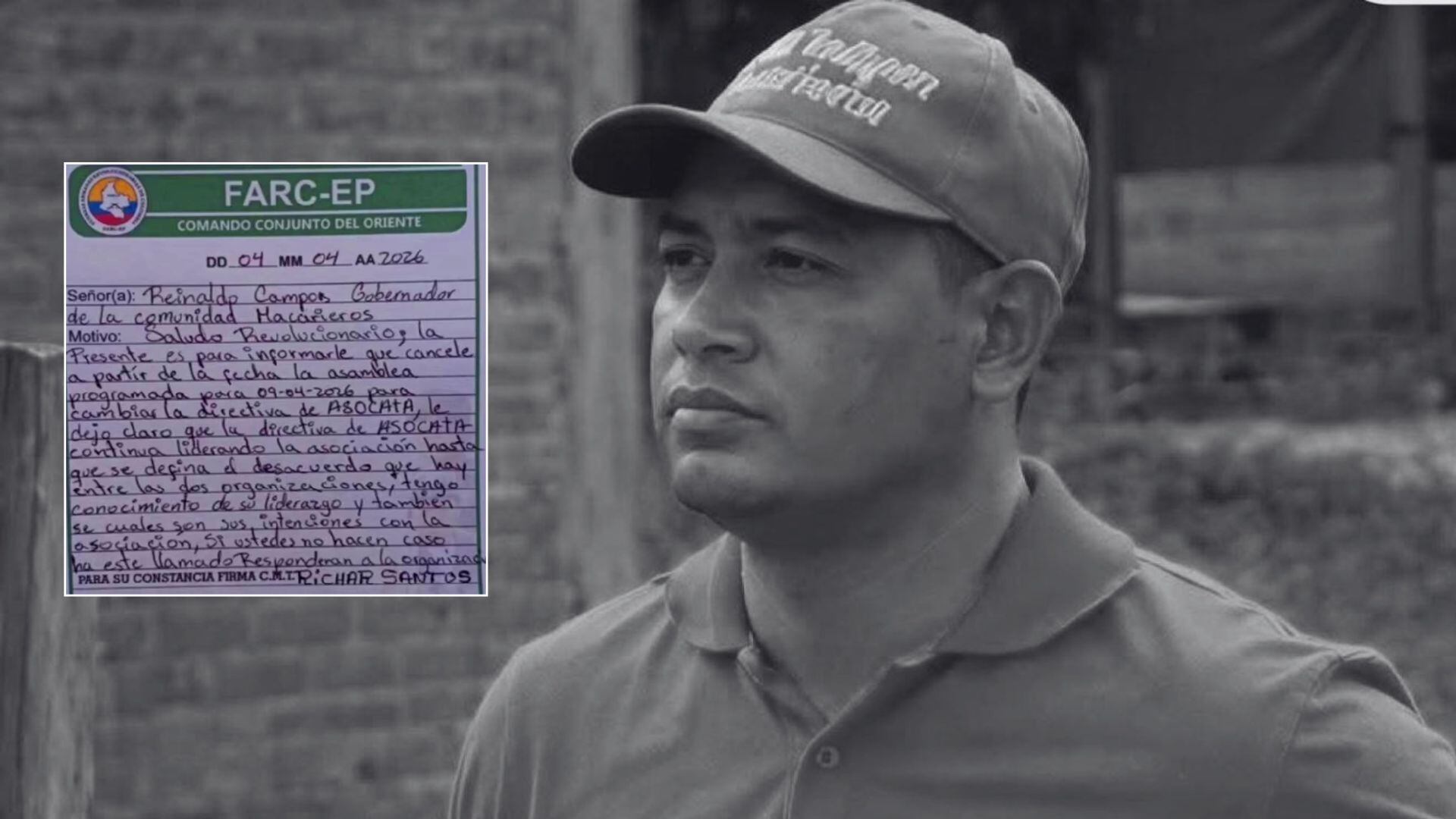 Reinaldo Campos, líder indígena makaguan, fue asesinado en Tame, Arauca - crédito X