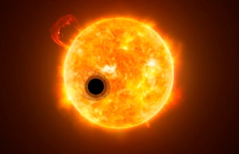 Recreación artística del exoplaneta WASP-107b