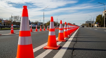 Los conos de tráfico robóticos