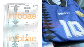 las camisetas de Maradona en disputa