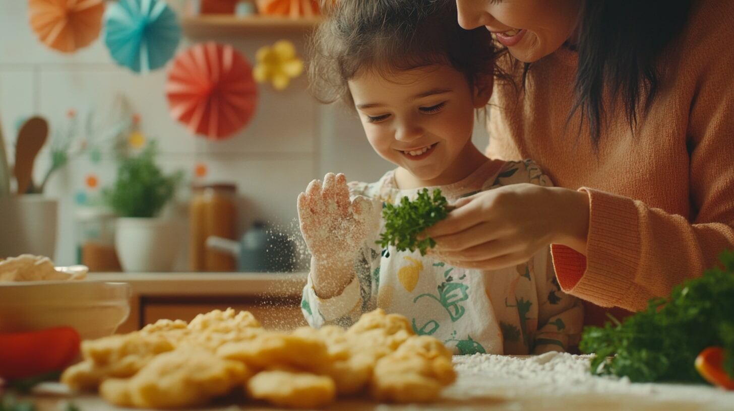 Involucrar a los niños en la reutilización de ingredientes fomenta la educación alimentaria y la creatividad familiar (Imagen Ilustrativa Infobae)