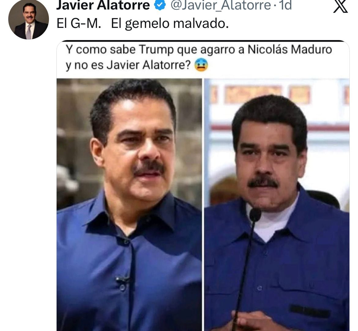 Javier Alatorre se vuelve tendencia ante la comparecencia de Nicolás Maduro en EEUU(X)