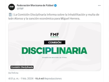FMF inhabilitó a Iván Alonso