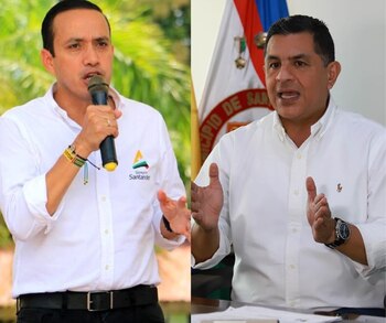 Gobernador Mauricio Aguilar y alcalde