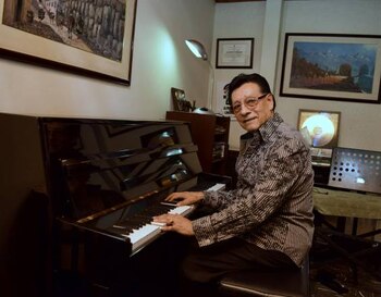 El músico Alfredo Linares, icono