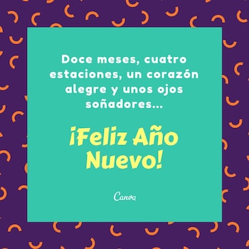 Postales de Año Nuevo 2024 para compartir por WhatsApp, Facebook, Twitter e Instagra | Canva/Pinterest/Google