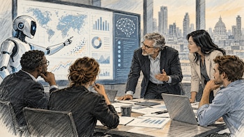 La inteligencia artificial puede procesar grandes cantidades de información, pero el criterio humano sigue siendo fundamental para interpretar riesgos, generar confianza y tomar decisiones empresariales (Imagen Ilustrativa Infobae)