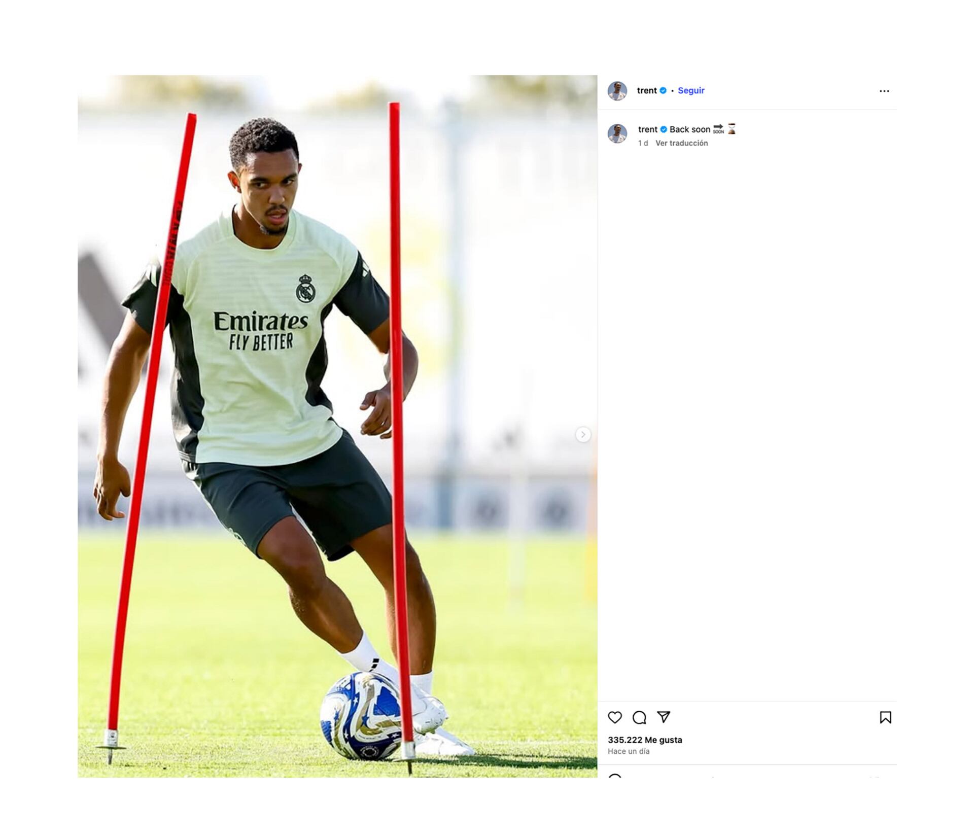 El posteo de Alexander-Arnold