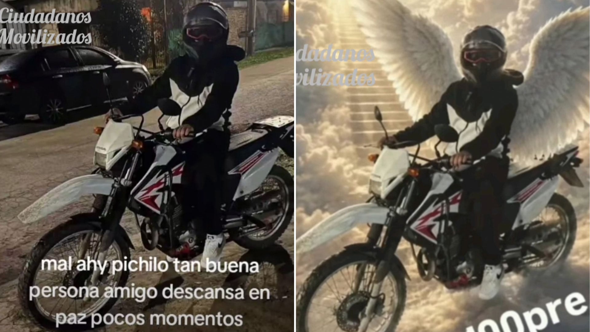 “Mal ahí Pichilo tan buena persona descansá en paz”, compartió un usuario en sus redes (Facebook/@CiudadanosyUniformados movilizados)
