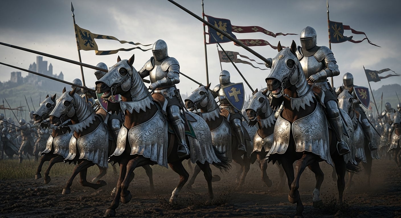 Los reinos europeos invirtieron recursos extraordinarios en la producción y adiestramiento de caballos aptos para el combate - (Imagen Ilustrativa Infobae)