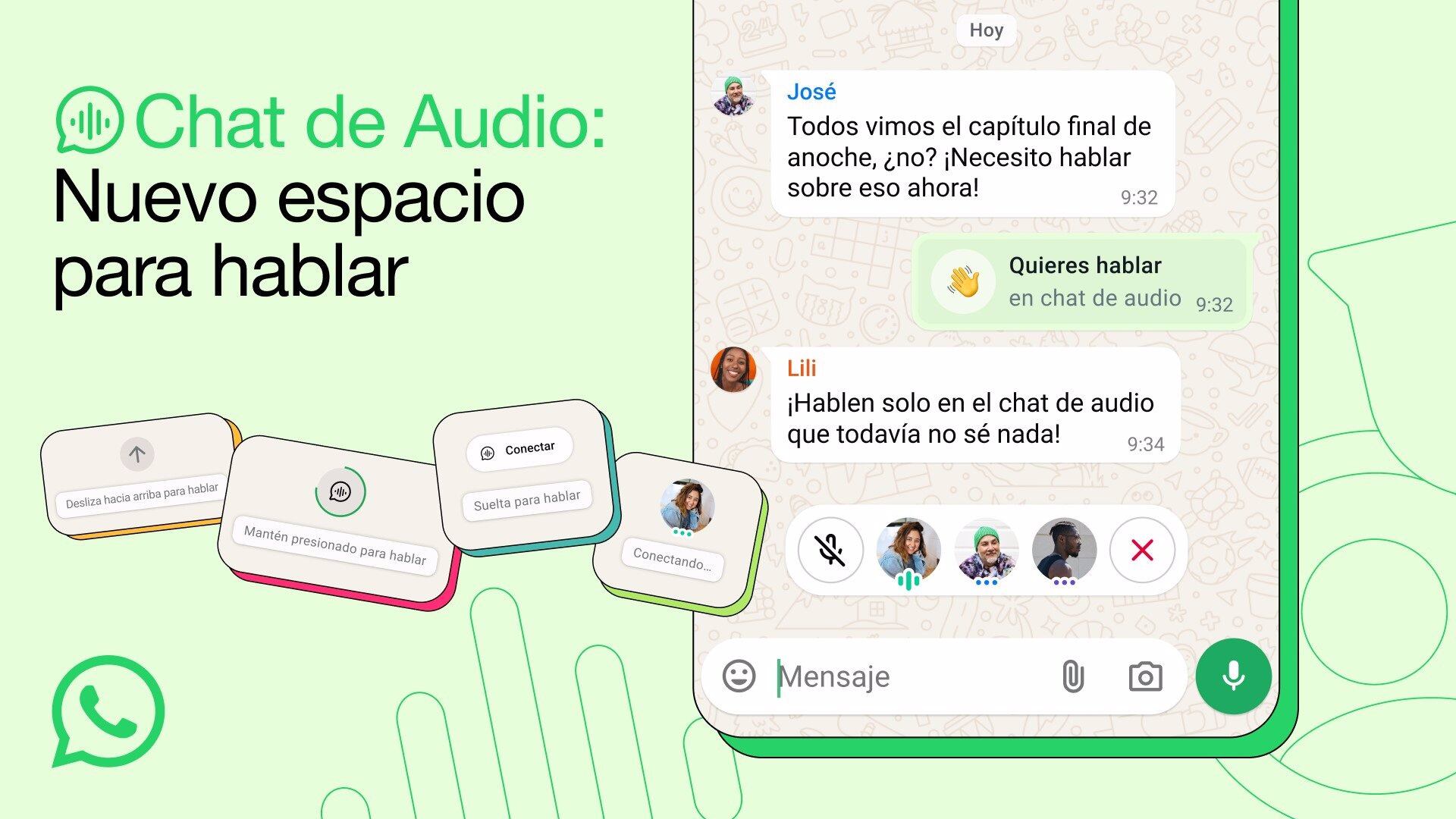 Los chats de audios se diferencian de las llamadas y videollamadas. (WhatsApp)