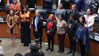 Toma de protesta de Rosario Piedra para su segundo periodo al frente de la CNDH. (Senado de la REpública)