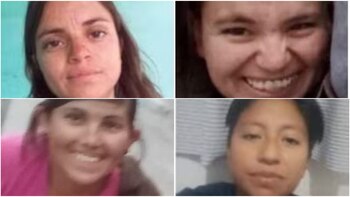 Rosa, sus hermanas y novia