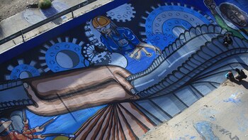 Activistas del colectivo mexicano Chopeke inauguraron Mural que refleja unión entre México y EEUU