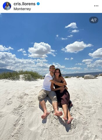 La esposa de Sergio Canales dio a conocer un desafortunado mensaje en redes sociales. (Captura de pantalla, Instagram/Cris Llorens)