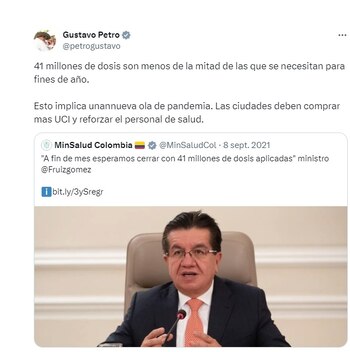 Trinos del presidente Petro cuando