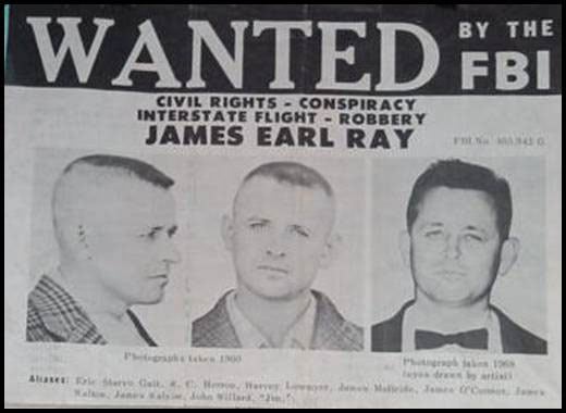 Foto de la lista de los más buscados por FBI donde figura Ray