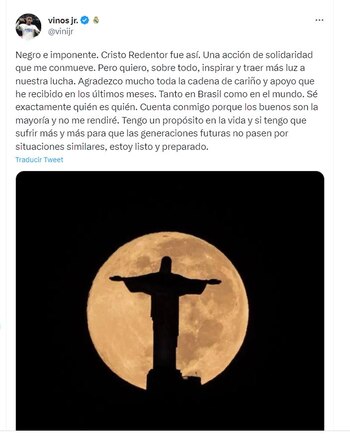 La publicación del futbolista en