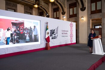 Sheinbaum mantuvo el escenario de López Obrador dos años. | Presidencia