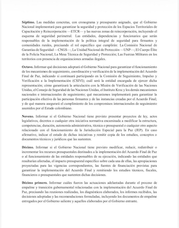 Otro bloque de la petición se concentra en la ejecución concreta del acuerdo - crédito Suministrado