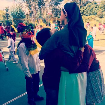 En Quito, Ecuador, con los