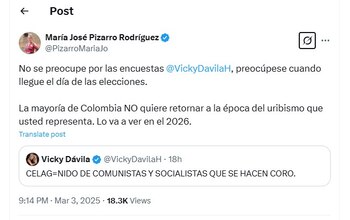 María José Pizarro le contestó