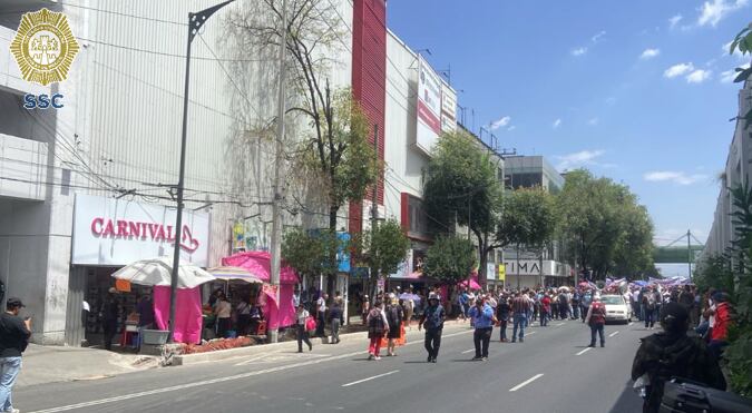 La convocatoria para la marcha fue a las 14:00 horas de este martes 29 de julio. Foto: X/@OVIALCDMX.