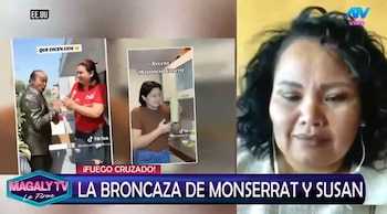Monserrat Seminario rompe su silencio y responsabiliza a Susan Villanueva del fin de su relación con Melcochita. Captura: Magaly TV La Firme.