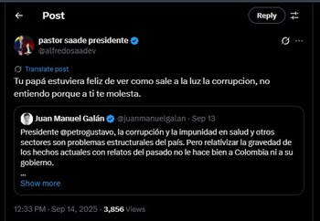 Alfredo Saade contestó al mensaje