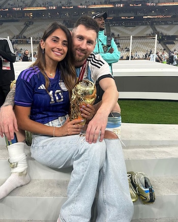 Messi, Antonela y la Copa