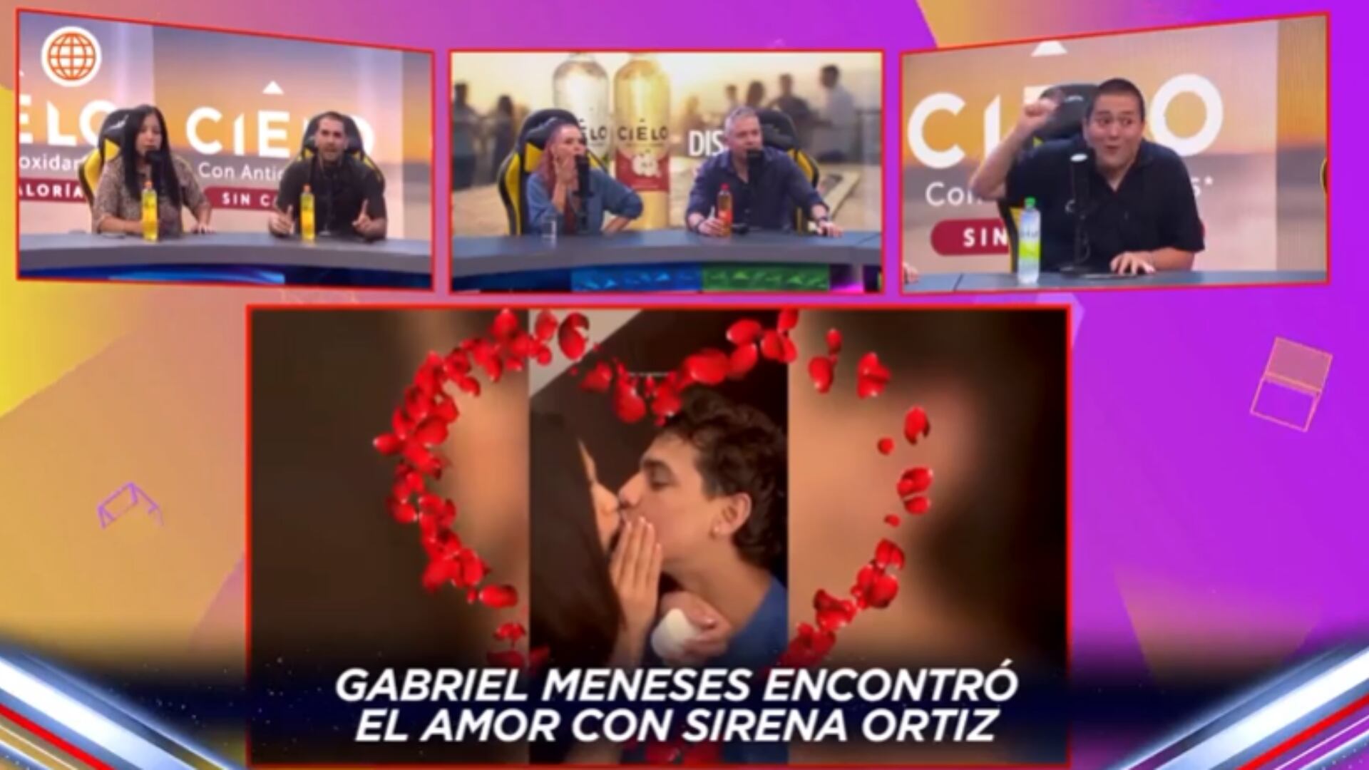 Sirena Ortiz y Gabriel Meneses se besan. El video fue difundido por Esto es Guerra. América TV