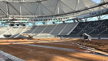 Alejandro Domínguez mostró los avances de las obras en el estadio Diego Maradona de La Plata: “Celebramos este tipo de iniciativas”