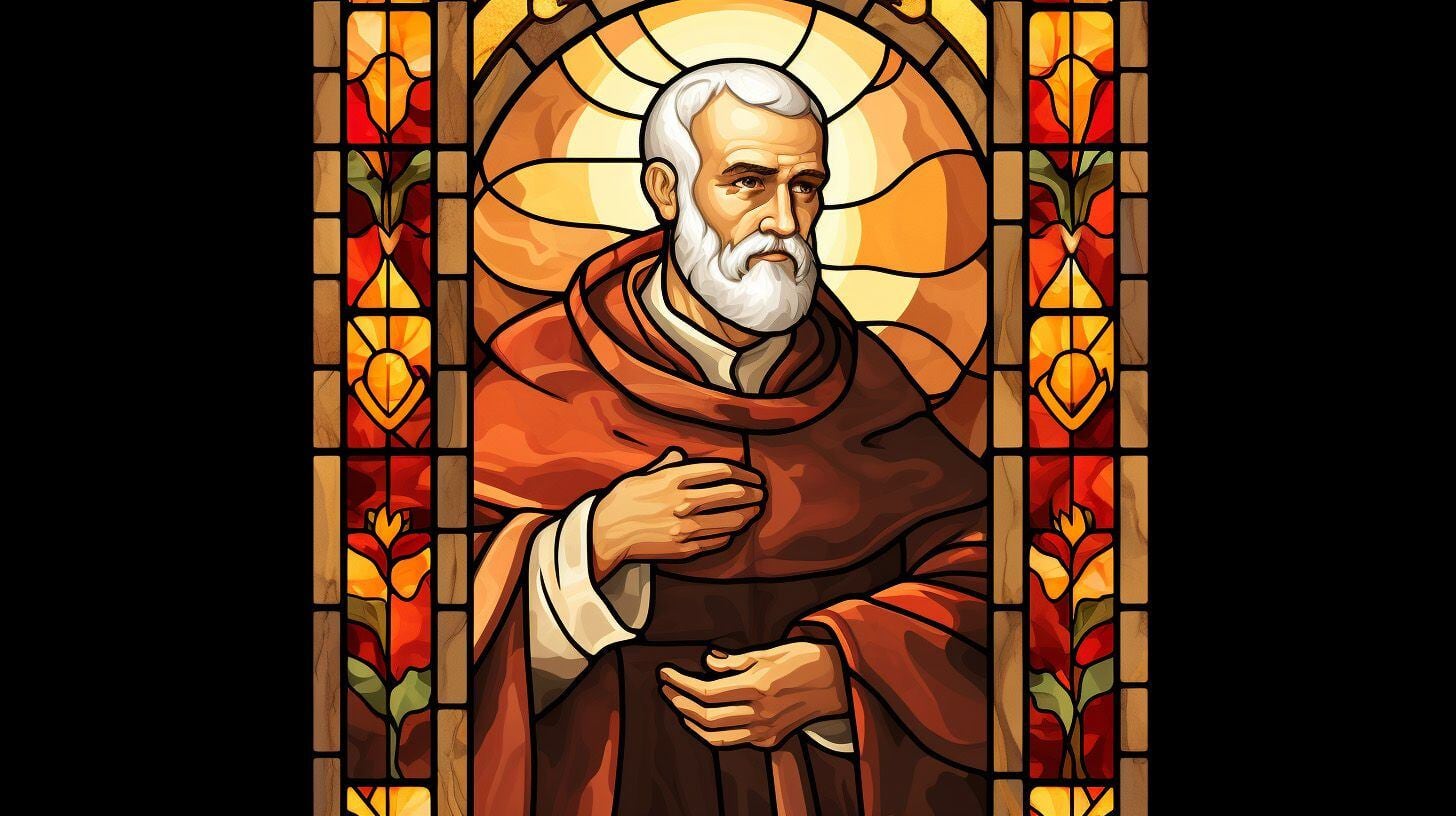 Majestuosidad de santos católicos en el arte barroco de vidrieras en catedrales. Todos los días hay una celebración onomástica. (Imagen ilustrativa Infobae)