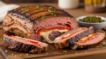 Receta de colita de cuadril rellena, rápida y fácil