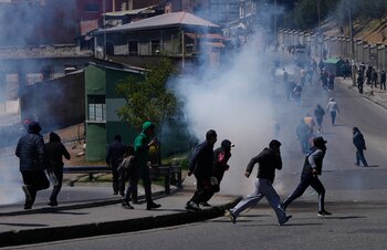 Conductores del transporte público salen