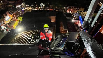 Accidente de un helicóptero en