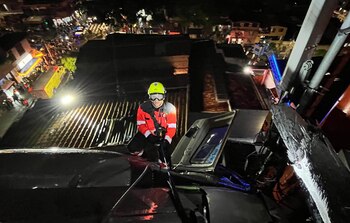 El accidente de un helicóptero