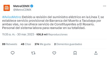 Una falla en el suministro