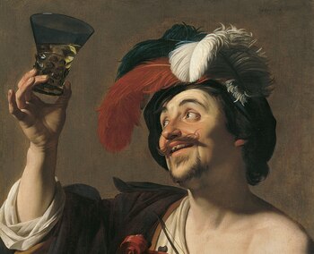 El violinista alegre con un