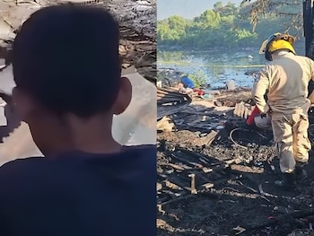 Dylan, el único hermano sobreviviente, recordó los momentos que compartía diariamente con sus hermanos antes de la tragedia. Seis integrantes de una misma familia murieron durante un incendio registrado en el sector de Los Bordos de Esquipulas, en San Pedro Sula. (Foto: Cortesía Diario El Tiempo)