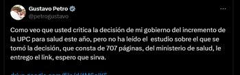 Respuesta de Gustavo Petro a