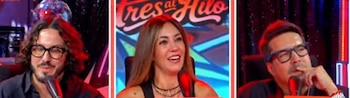 Tilsa Lozano confiesa que sigue creyendo en el amor a los 43 años y Gabriel Calvo le lanza inesperada advertencia. Captura: Tres al Hilo.