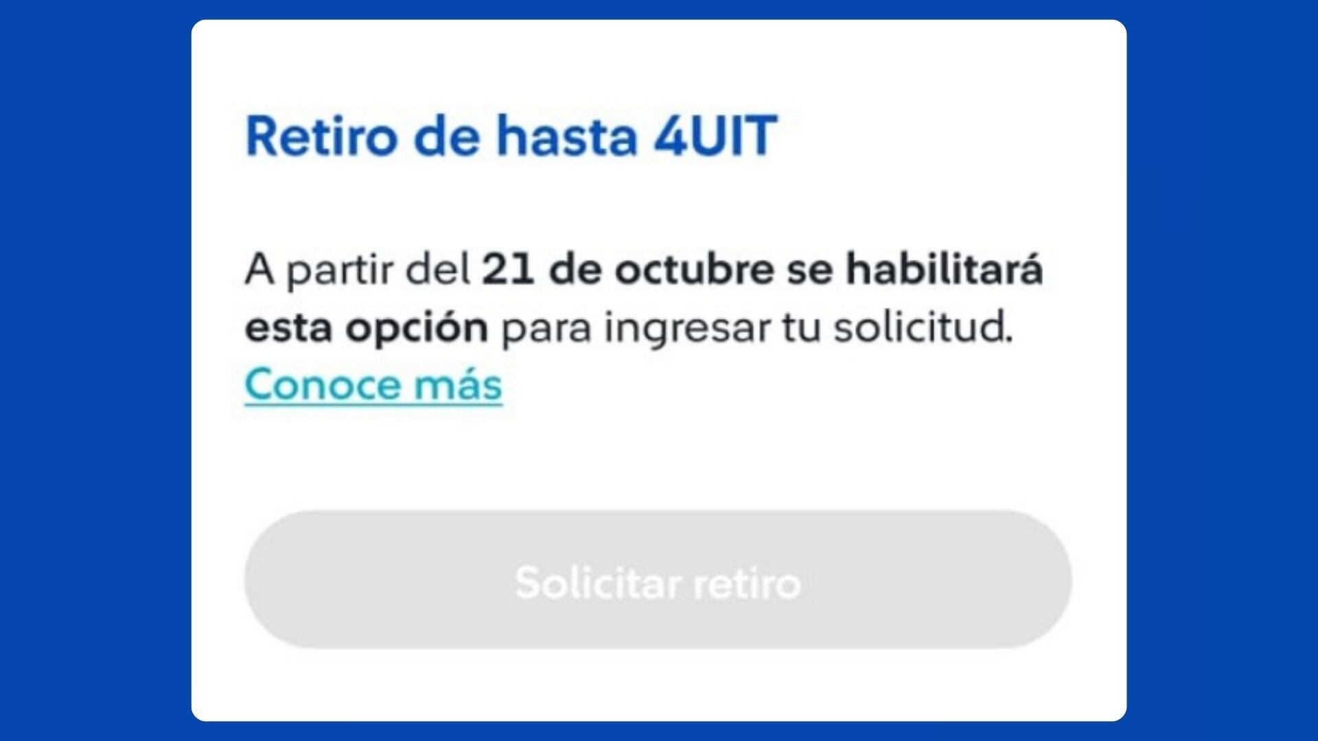 Solo en un caso habrá un link de retiro AFP, en los demás se habilitará una opción en los aplicativos y agencias vrituales de cada empresa. - Crédito Captura de AFP Integra