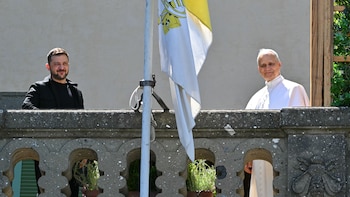 Zelensky llegó a Roma en