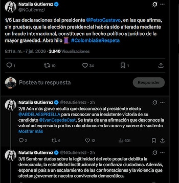 Natalia Gutiérrez - crédito @NGutierrezJ/X